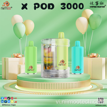 X Pod E-thuốc-thuốc lá 3000 Puffs